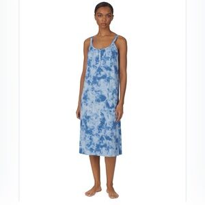 Ralph Lauren Blue Tie Dye Strappy Nightgown Women’s XL